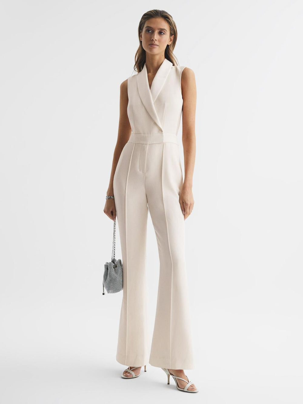 Reiss Jumpsuits | Dani Tuxedo Jumpsuit Ivory - Women