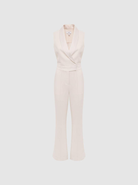 Reiss Jumpsuits | Dani Tuxedo Jumpsuit Ivory - Women