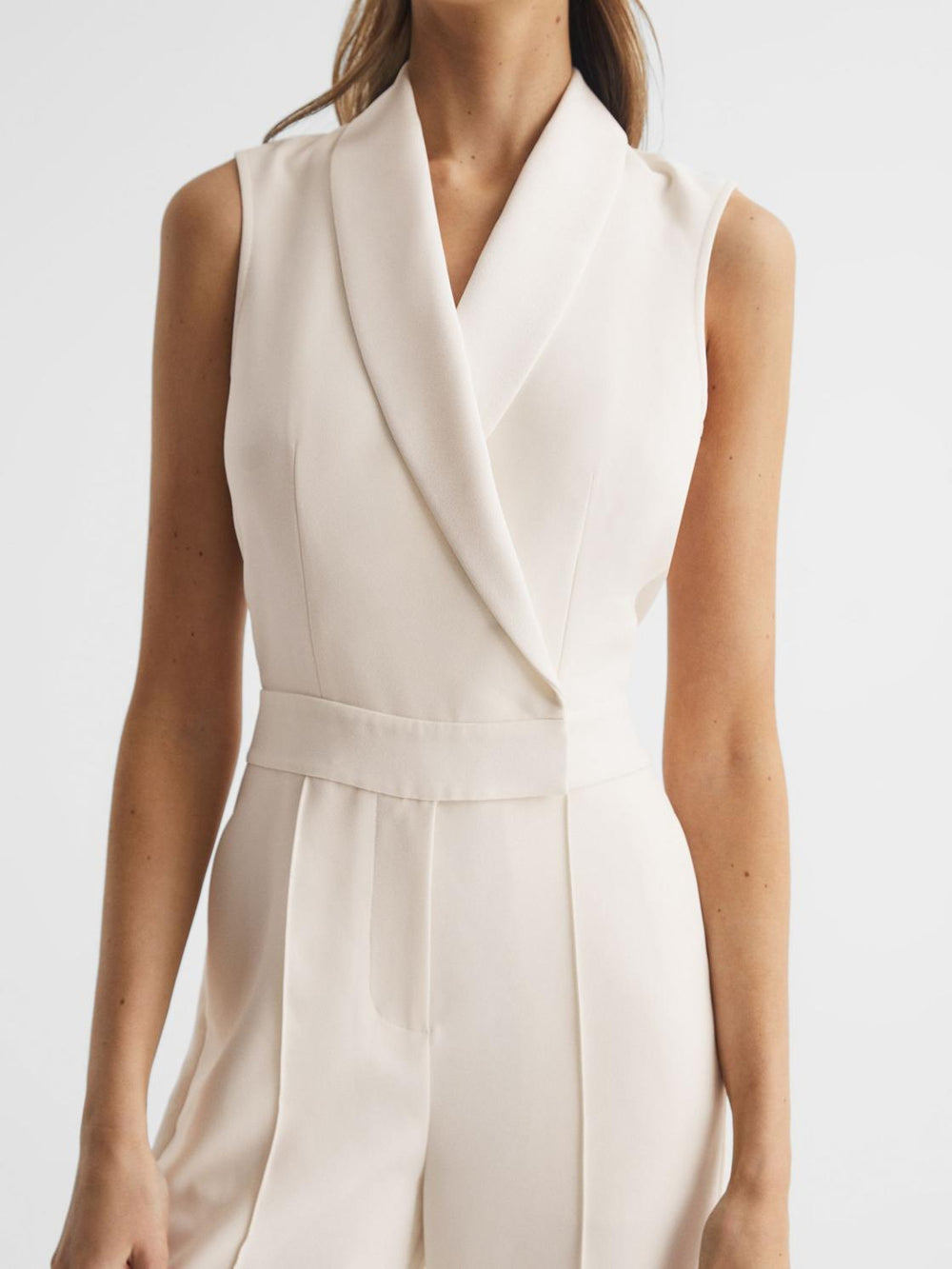 Reiss Jumpsuits | Dani Tuxedo Jumpsuit Ivory - Women