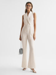 Reiss Jumpsuits | Dani Tuxedo Jumpsuit Ivory - Women