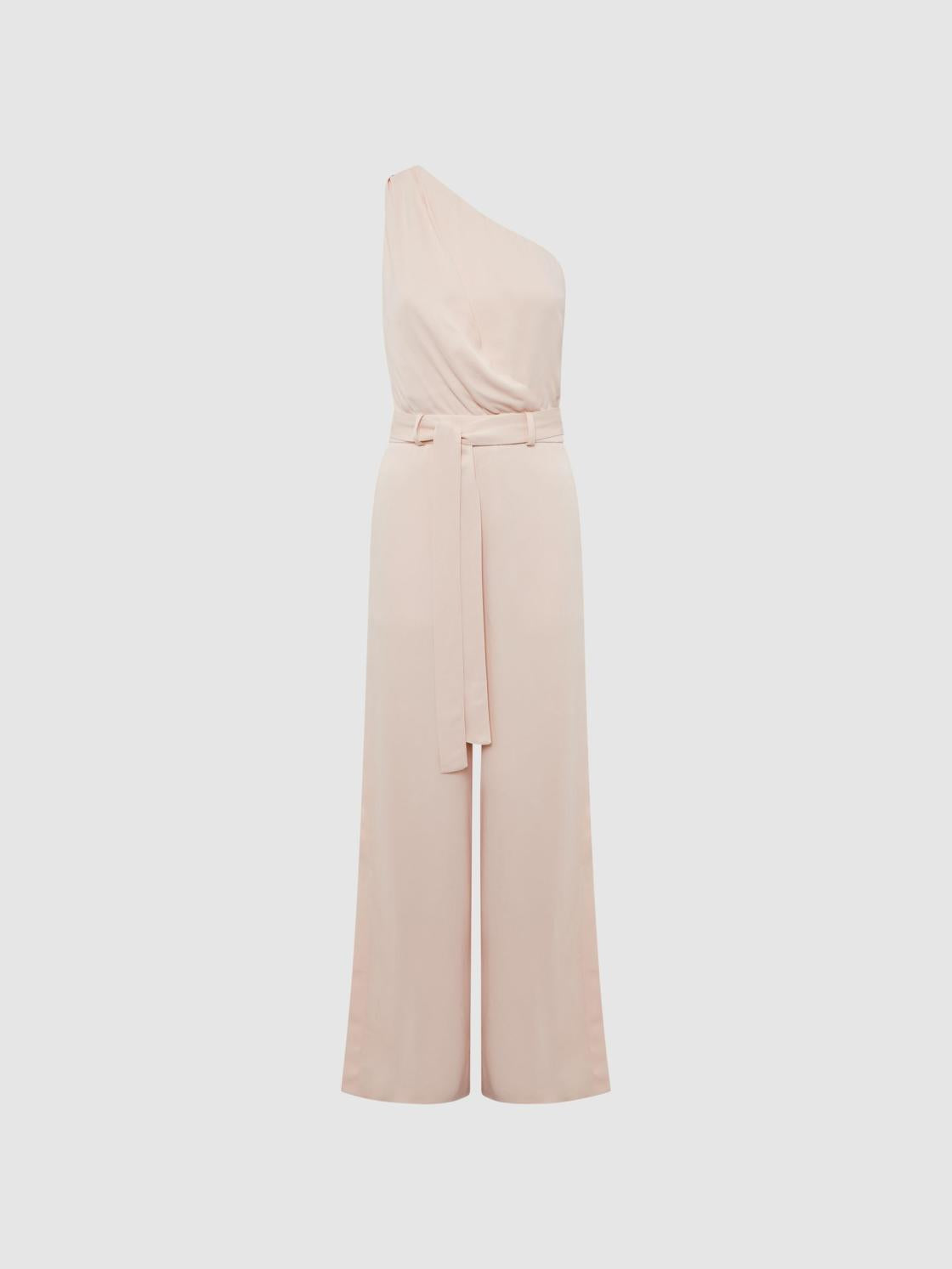 Reiss Jumpsuits | Eliza Off-The-Shoulder Jumpsuit Nude - Women