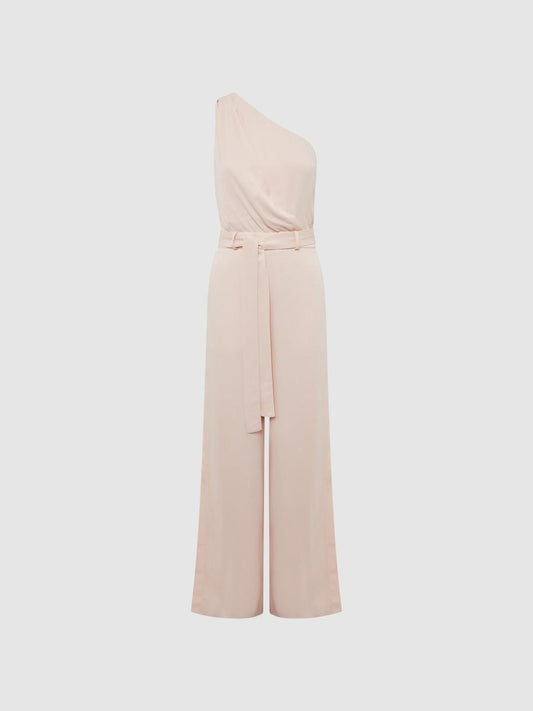 Reiss Jumpsuits | Eliza Off-The-Shoulder Jumpsuit Nude - Women