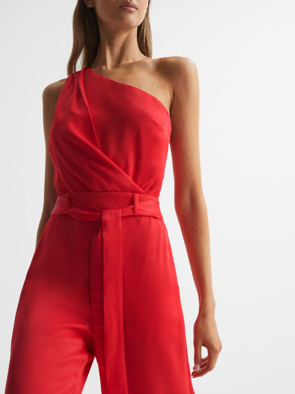 Reiss Jumpsuits | Eliza Off-The-Shoulder Jumpsuit Red - Women