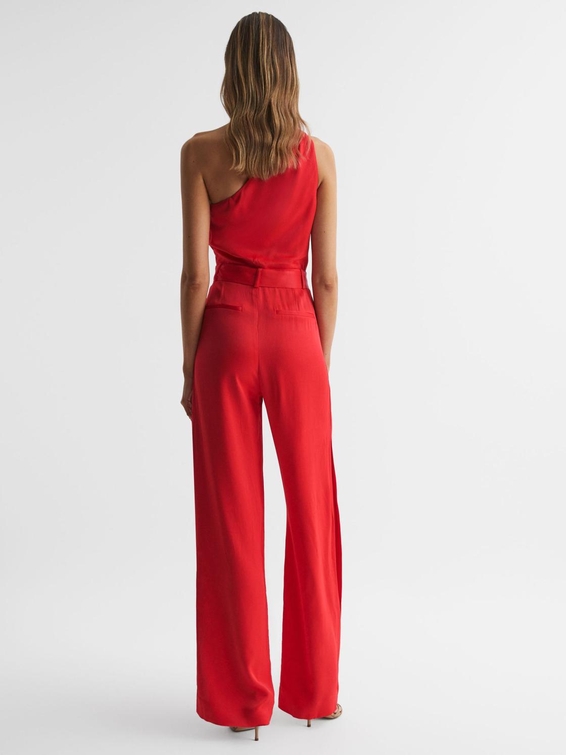 Reiss Jumpsuits | Eliza Off-The-Shoulder Jumpsuit Red - Women