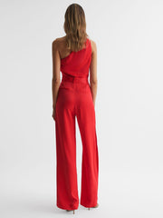 Reiss Jumpsuits | Eliza Off-The-Shoulder Jumpsuit Red - Women