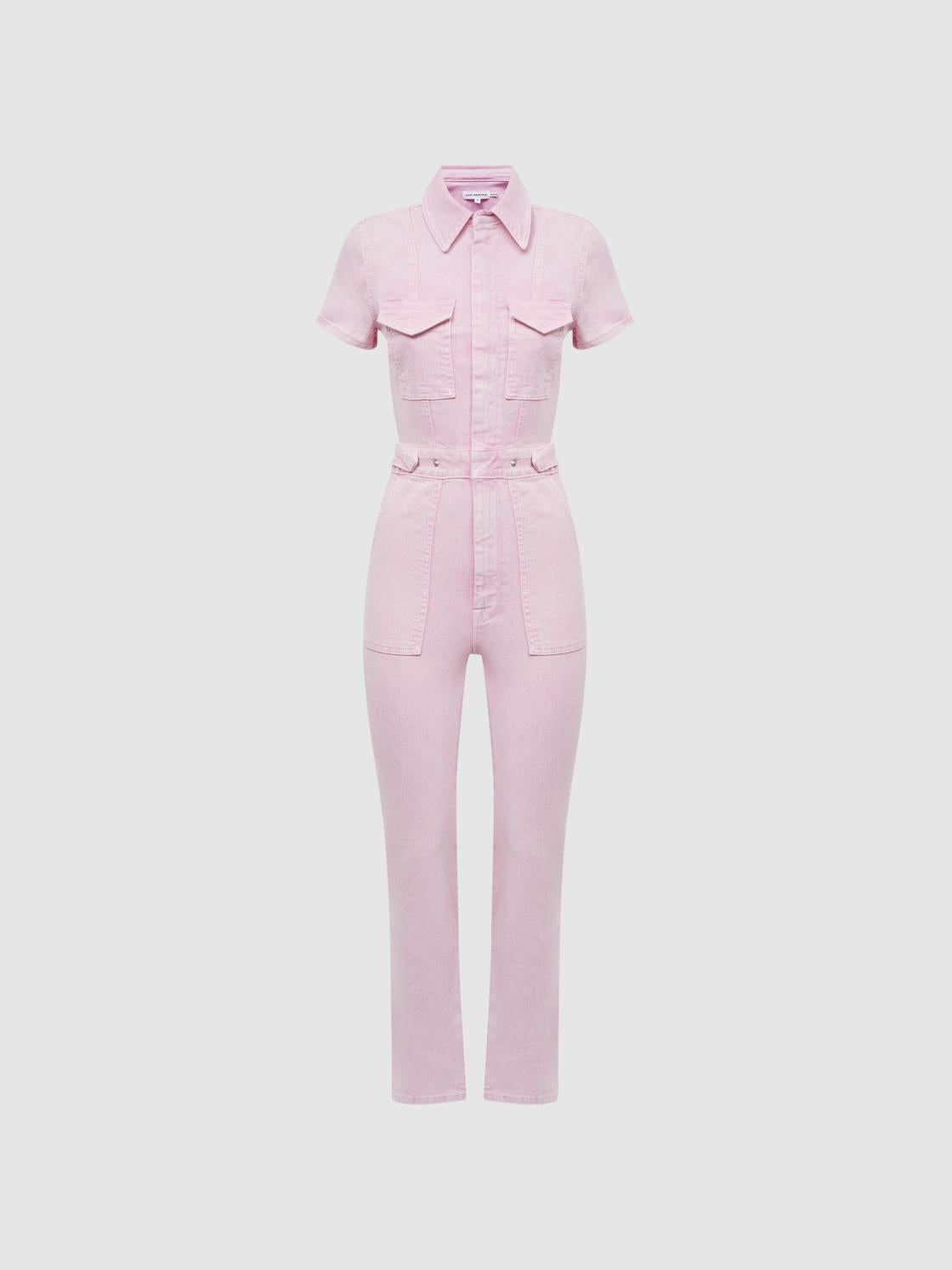 Reiss Jumpsuits | Good American Denim Jumpsuit Soft Pink - Women