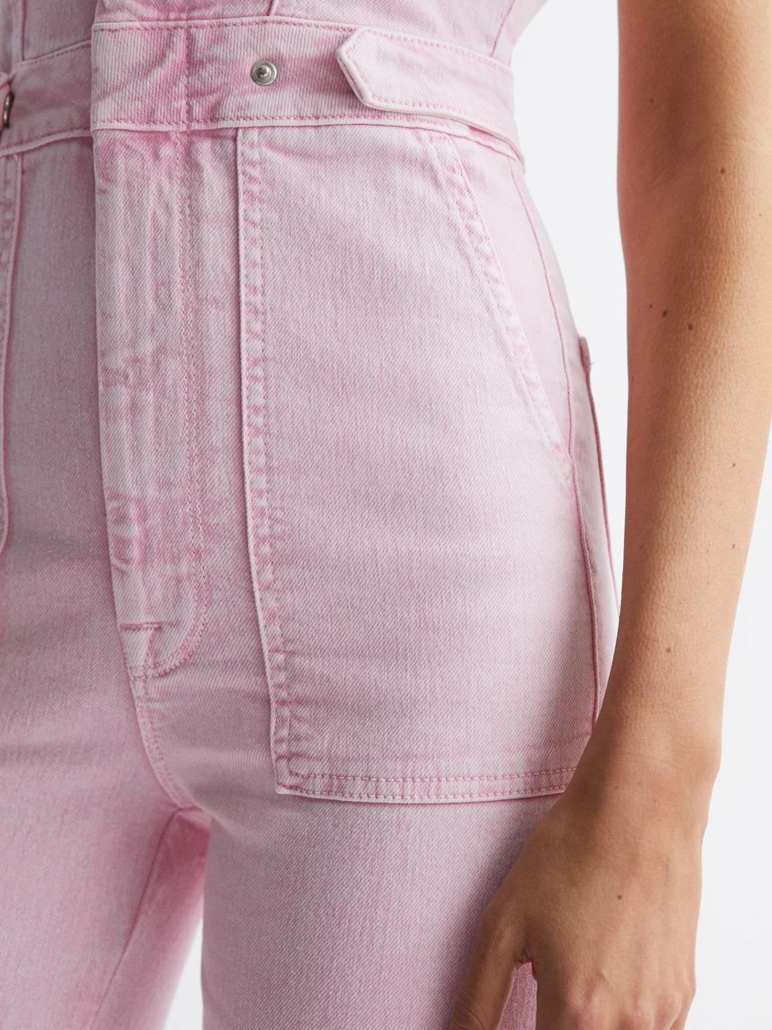 Reiss Jumpsuits | Good American Denim Jumpsuit Soft Pink - Women