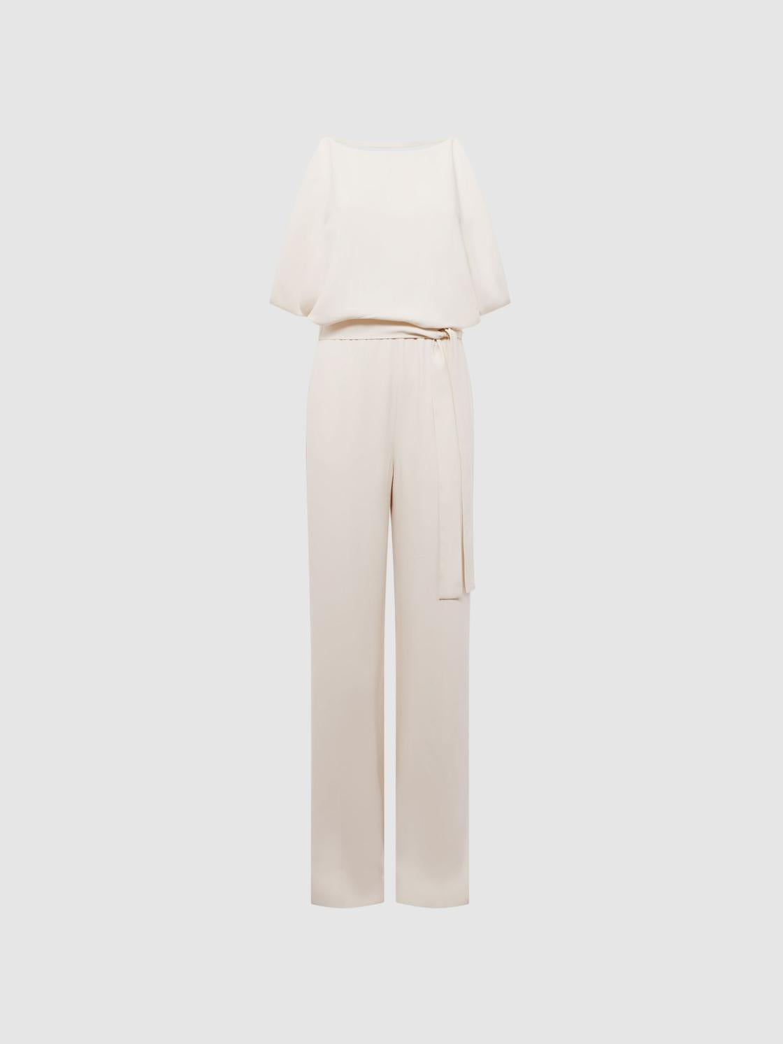 Reiss Jumpsuits | Koa Wide Leg Bridal Jumpsuit Ivory - Women