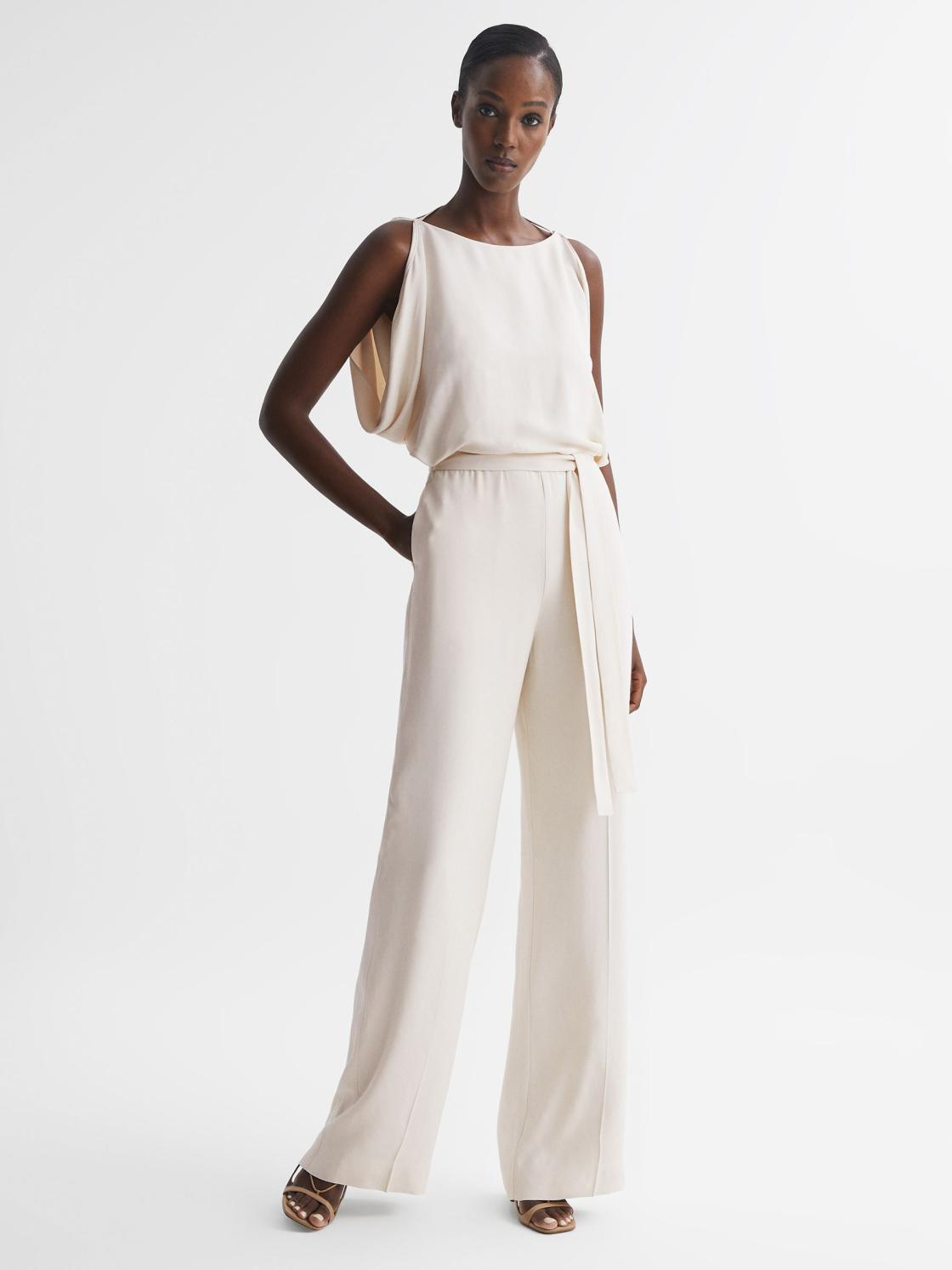 Reiss Jumpsuits | Koa Wide Leg Bridal Jumpsuit Ivory - Women