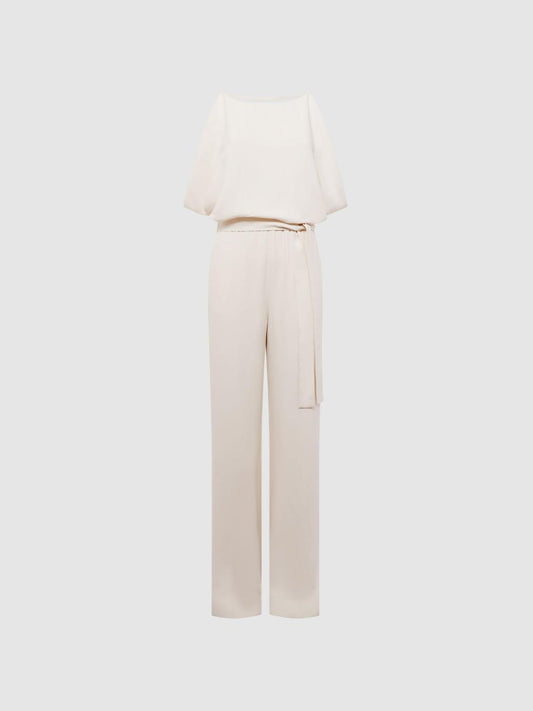 Reiss Jumpsuits | Koa Wide Leg Bridal Jumpsuit Ivory - Women