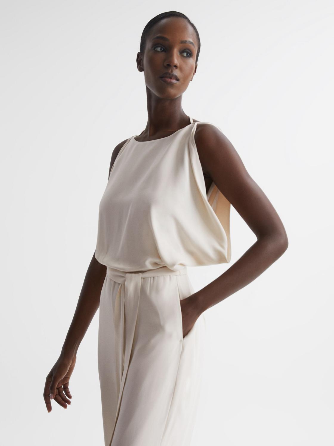 Reiss Jumpsuits | Koa Wide Leg Bridal Jumpsuit Ivory - Women