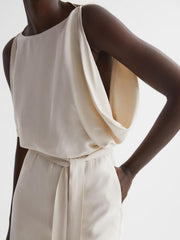 Reiss Jumpsuits | Koa Wide Leg Bridal Jumpsuit Ivory - Women