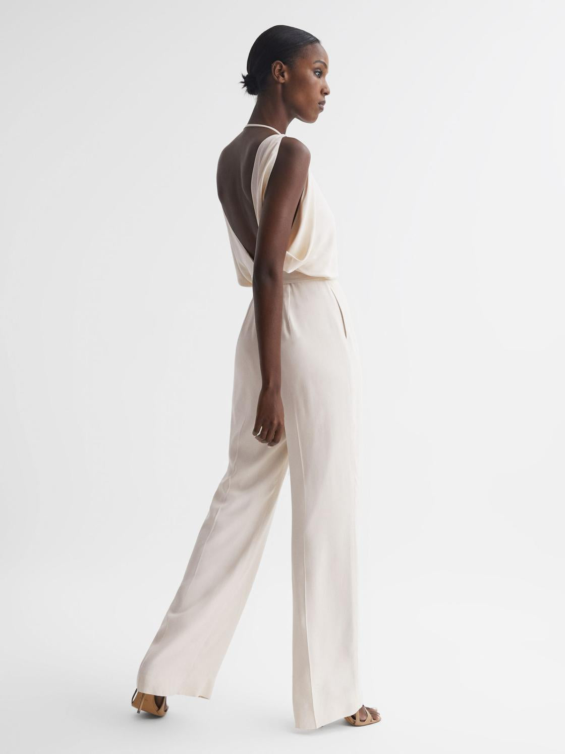 Reiss Jumpsuits | Koa Wide Leg Bridal Jumpsuit Ivory - Women