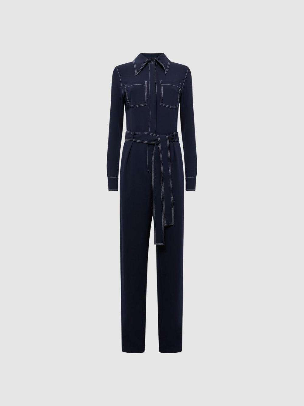 Reiss Jumpsuits | Lara Fitted Jumpsuit Navy - Women