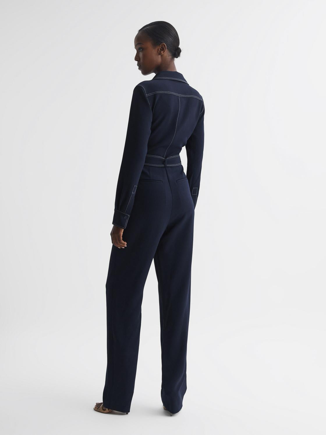 Reiss Jumpsuits | Lara Fitted Jumpsuit Navy - Women