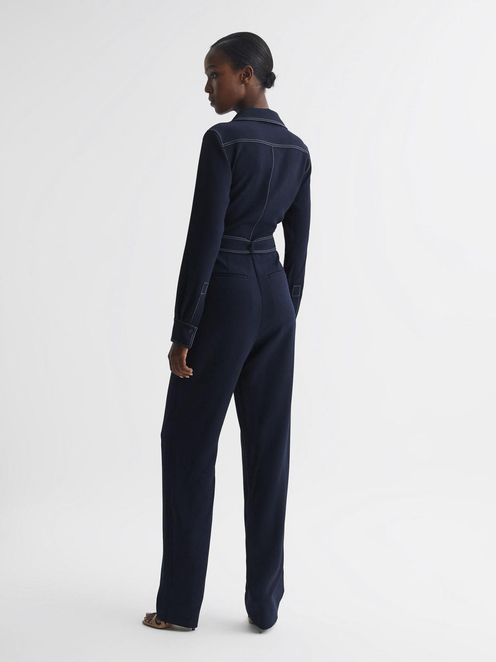 Reiss Jumpsuits | Lara Fitted Jumpsuit Navy - Women