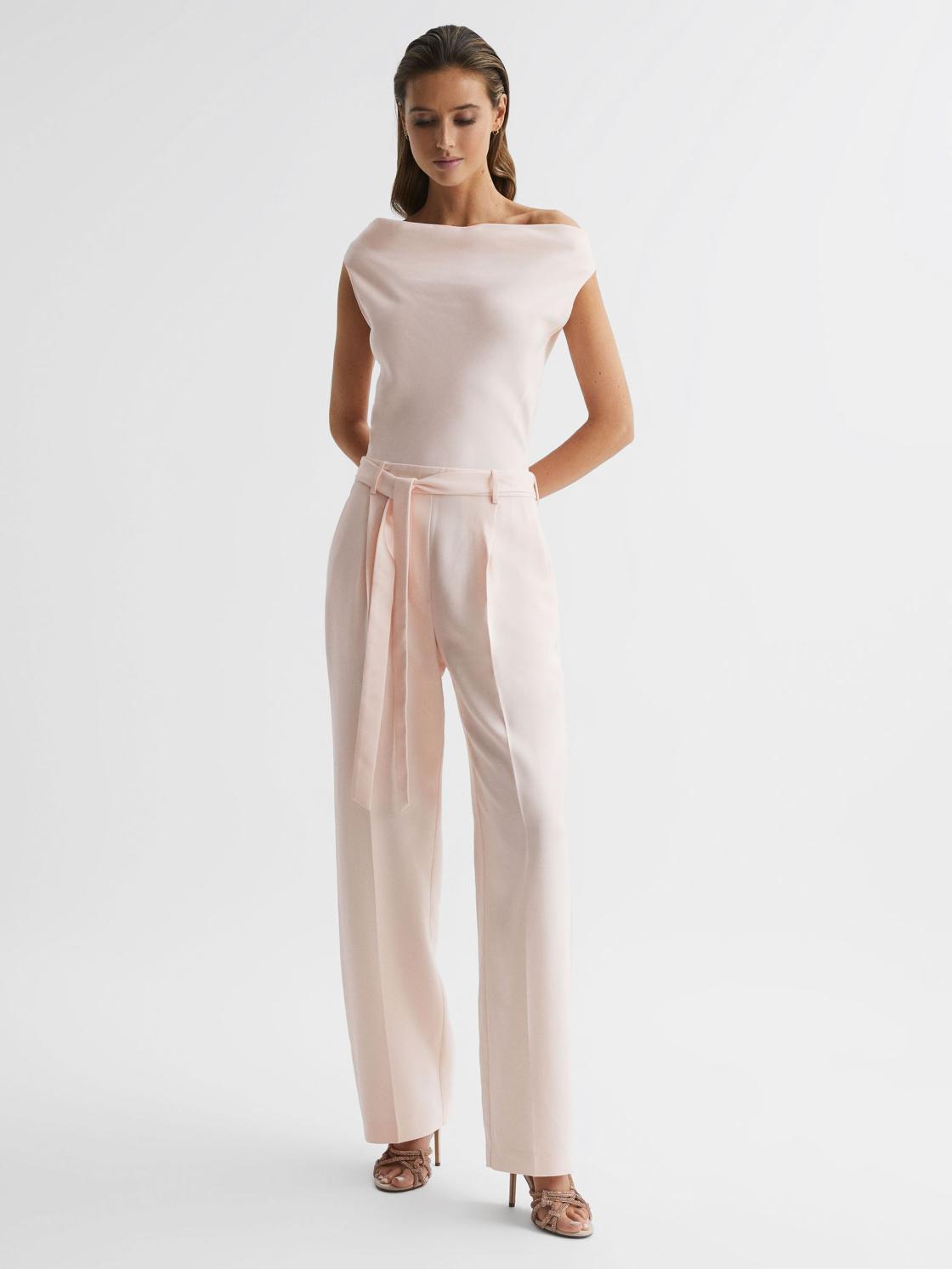 Reiss Jumpsuits | Maple Off-The-Shoulder Jumpsuit Nude - Women