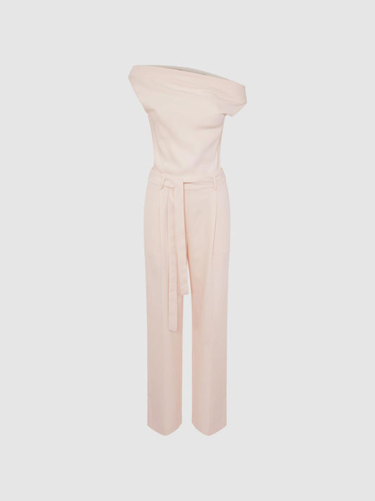 Reiss Jumpsuits | Maple Off-The-Shoulder Jumpsuit Nude - Women