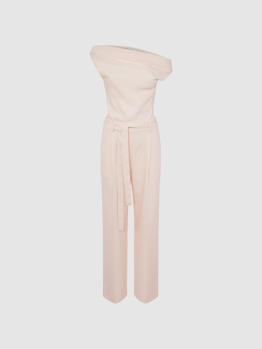 Reiss Jumpsuits | Maple Off-The-Shoulder Jumpsuit Nude - Women