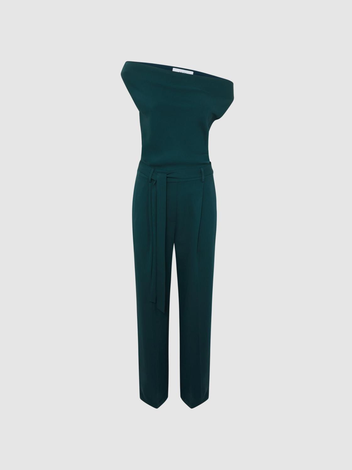 Reiss Jumpsuits | Maple Off-The-Shoulder Jumpsuit Teal - Women