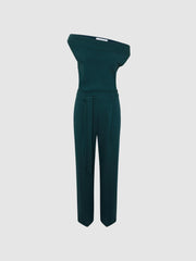 Reiss Jumpsuits | Maple Off-The-Shoulder Jumpsuit Teal - Women
