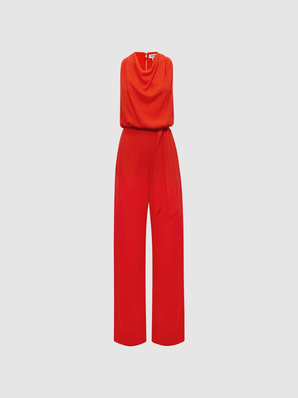 Reiss Jumpsuits | Riley Cowl Neck Wide Leg Jumpsuit Orange - Women