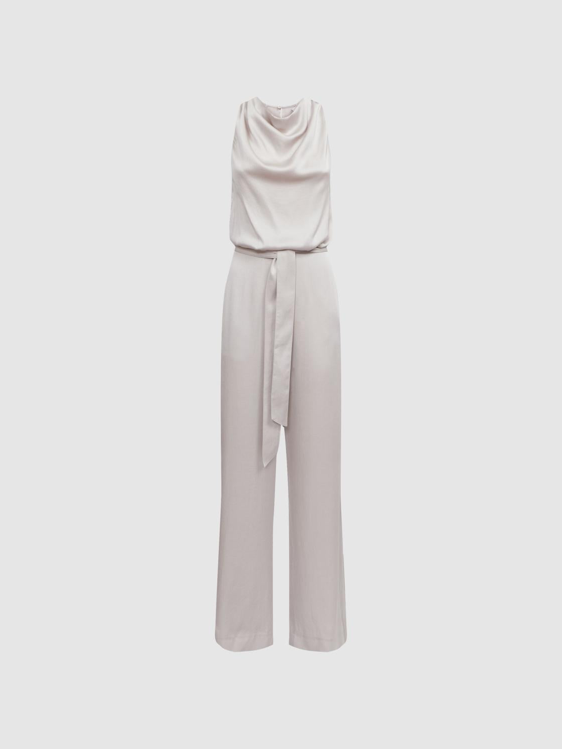 Reiss Jumpsuits | Rose Sleeveless Cowl Neck Jumpsuit Neutral - Women