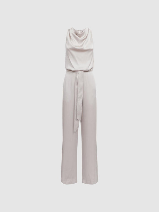 Reiss Jumpsuits | Rose Sleeveless Cowl Neck Jumpsuit Neutral - Women
