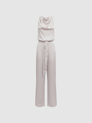 Reiss Jumpsuits | Rose Sleeveless Cowl Neck Jumpsuit Neutral - Women