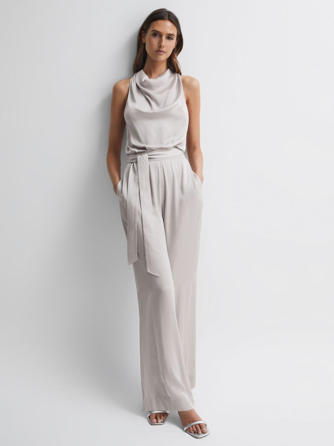 Reiss Jumpsuits | Rose Sleeveless Cowl Neck Jumpsuit Neutral - Women