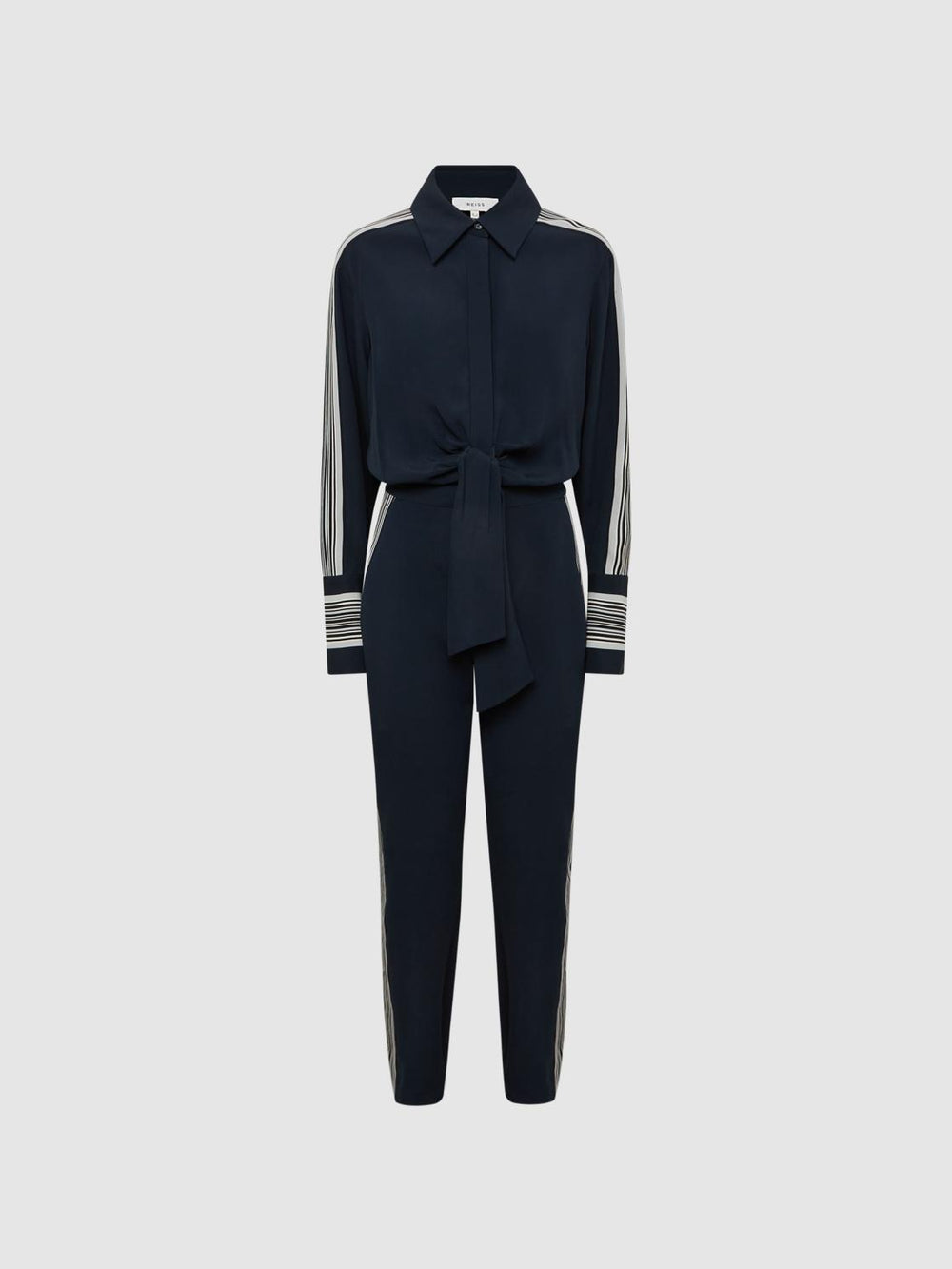 Reiss Jumpsuits | Selma Long Sleeve Jumpsuit Navy - Women