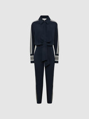 Reiss Jumpsuits | Selma Long Sleeve Jumpsuit Navy - Women