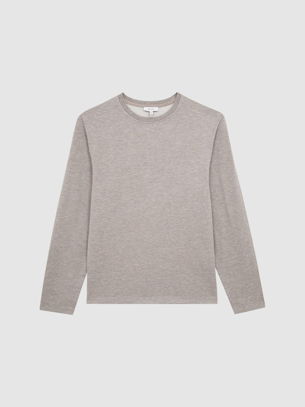 Reiss Knitwear | Adam Melange Crew Neck Jumper Taupe Melange - Men