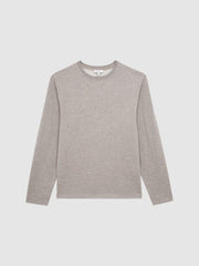 Reiss Knitwear | Adam Melange Crew Neck Jumper Taupe Melange - Men