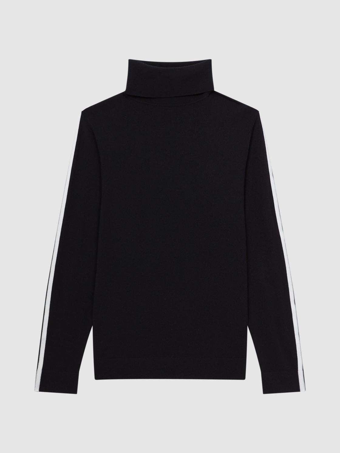 Reiss Knitwear | Aspen Long Sleeve Roll Neck Jumper Black - Men