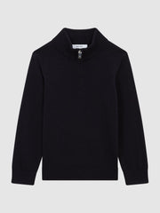 Reiss Knitwear | Blackhall Junior Zip Up Knitted Jumper Navy - Children