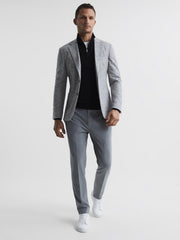 Reiss Knitwear | Blackhall Merino Wool Zip Neck Jumper Black - Men