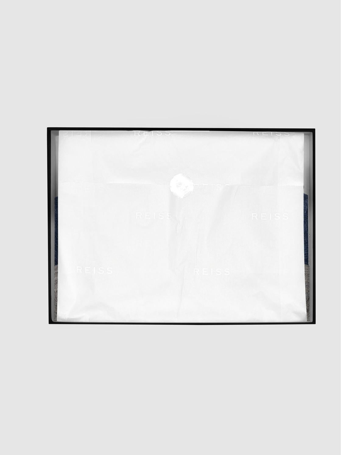 Reiss Knitwear | Blackhall Merino Wool Zip Neck Jumpers 2 Pack Denim Mouline/soft Grey Mouline - Men