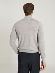 Reiss Knitwear | Blackhall Merino Wool Zip Neck Jumpers 2 Pack Denim Mouline/soft Grey Mouline - Men
