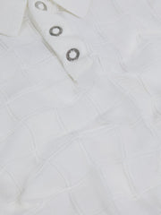 Reiss Knitwear | Blaze Cotton Press-Stud Polo T-Shirt White - Children
