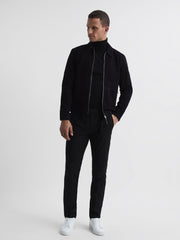 Reiss Knitwear | Caine Merino Wool Roll Neck Jumper Black - Men