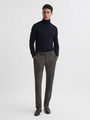 Reiss Knitwear | Caine Merino Wool Roll Neck Jumper Navy - Men