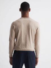 Reiss Knitwear | Charles Slim Fit Cotton Crew Neck Jumper Oatmeal - Men