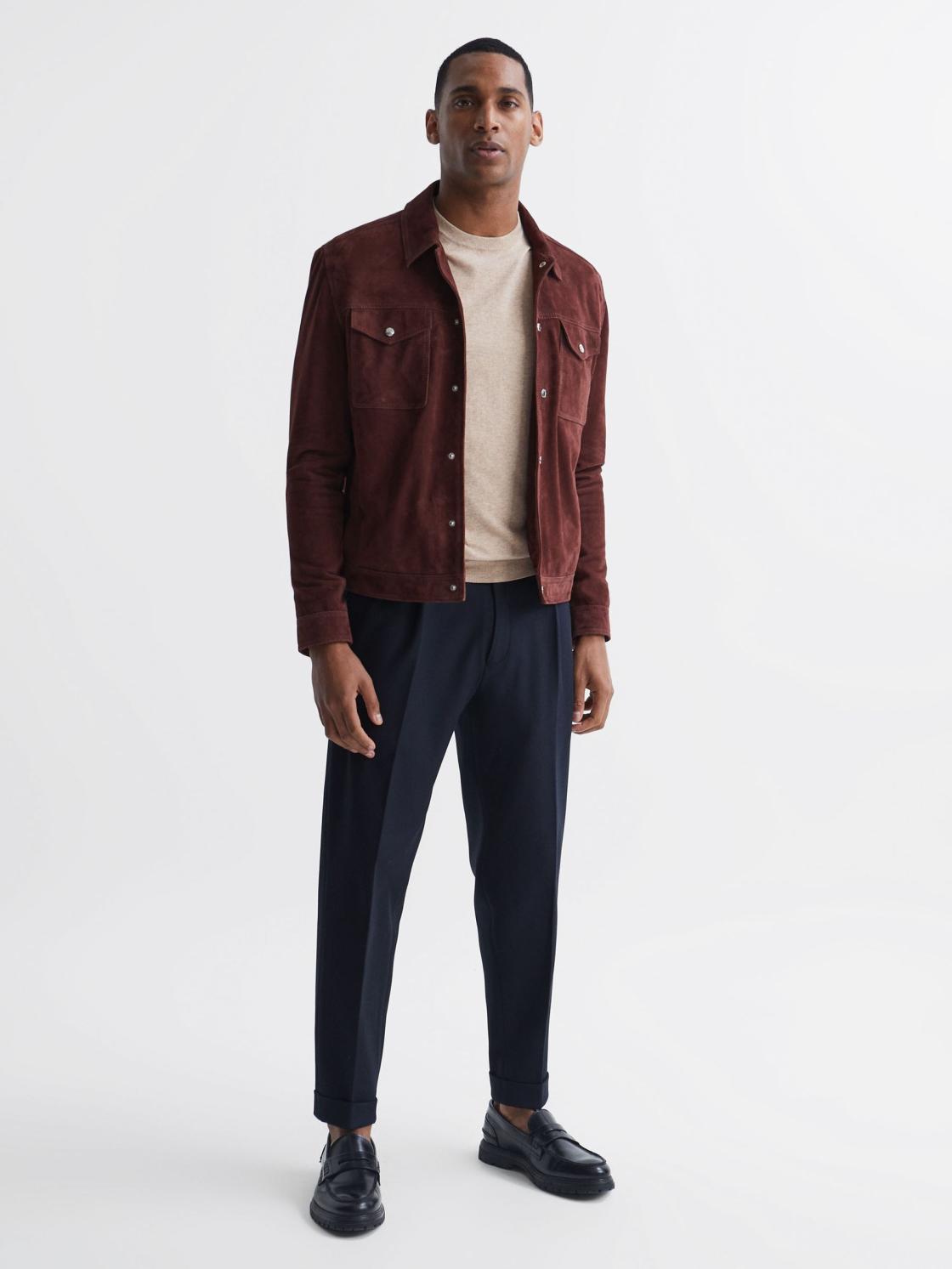 Reiss Knitwear | Charles Slim Fit Cotton Crew Neck Jumper Oatmeal - Men