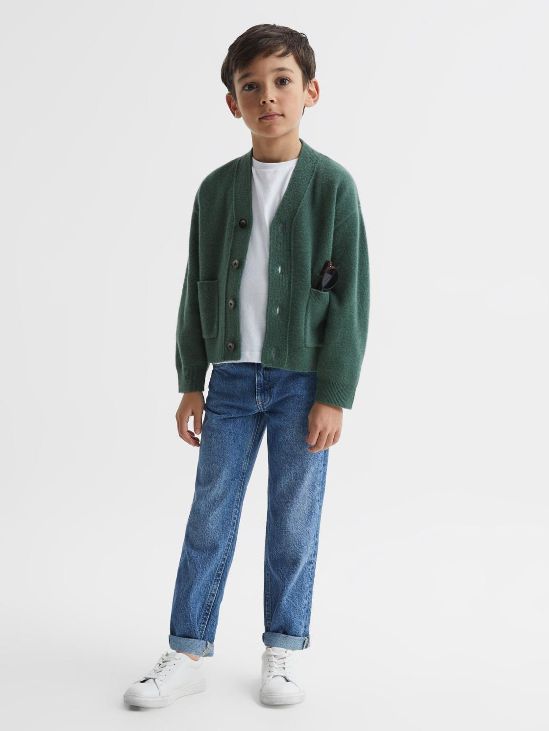 Reiss Knitwear | Chile Wool Blend Cardigan Ecru - Children
