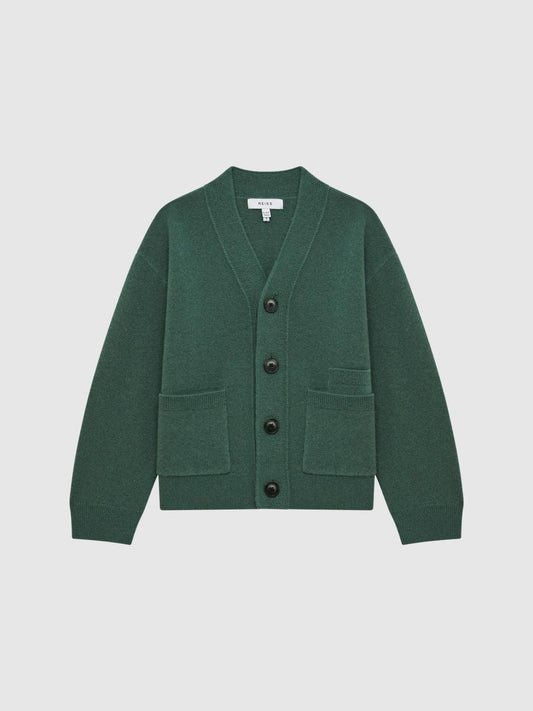 Reiss Knitwear | Chile Wool Blend Cardigan Ecru - Children