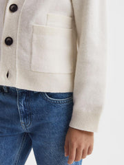 Reiss Knitwear | Chile Wool Blend Cardigan Ecru - Children