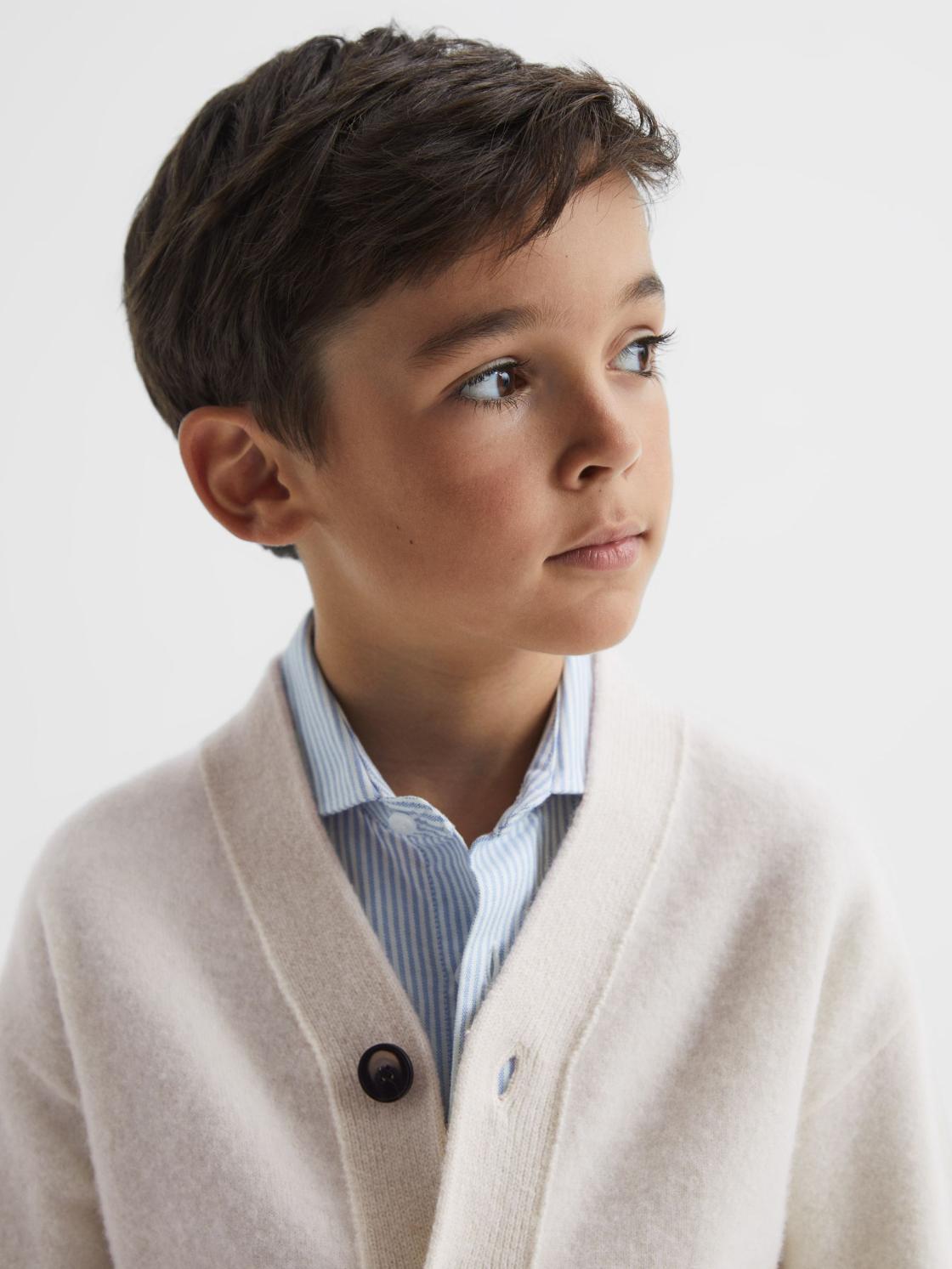 Reiss Knitwear | Chile Wool Blend Cardigan Ecru - Children