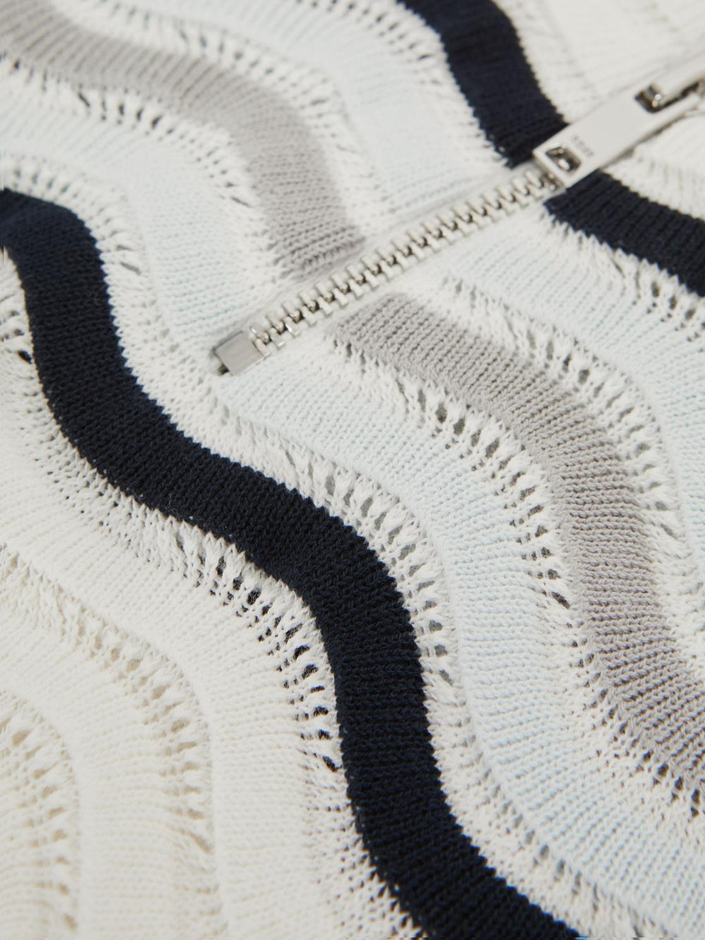 Reiss Knitwear | Cole Half-Zip Textured T-Shirt Optic White - Children
