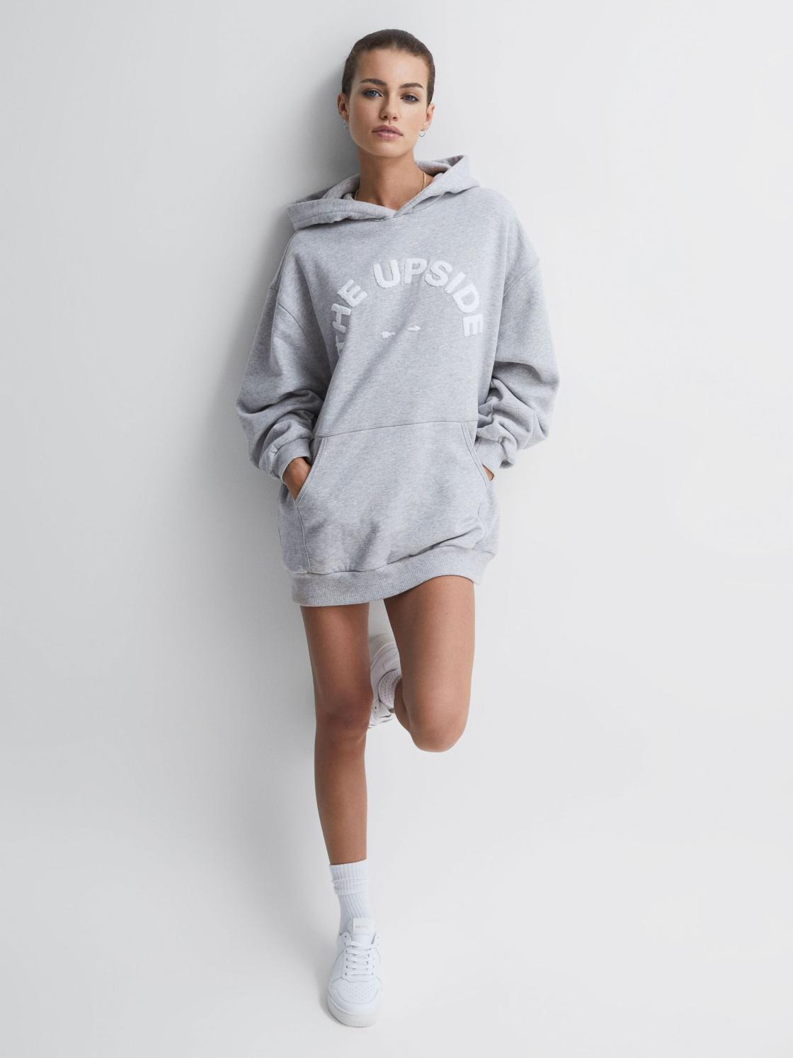 Reiss Knitwear | Dana The Upside Comfort Fit Hoodie Grey - Women